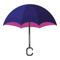 Stylish illustration of a purple umbrella vector