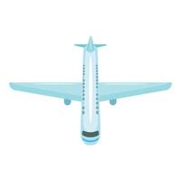 Cartoon airplane top view isolated on white background vector