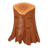 Colorful illustration of an isolated cartoonstyle tree stump on a white background vector