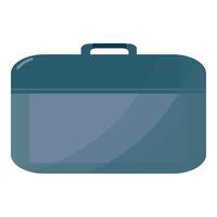 Flat design icon illustrating a sleek, professional briefcase vector