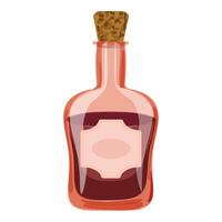 Vintage bottle of brandy illustration vector