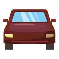 Cartoon red car front view illustration vector