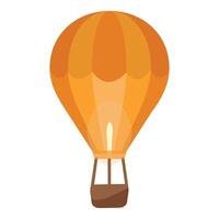 Cartoon hot air balloon on white background vector