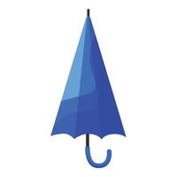 Blue umbrella icon flat design vector