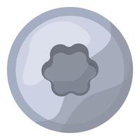 Simple gray flower badge illustration vector