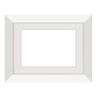 Blank picture frame on a white background vector