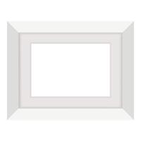 Blank picture frame on a white background vector