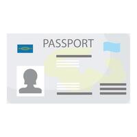 plano diseño ilustración de un genérico pasaporte con No identificable marcas vector