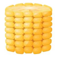 Fresh cartoon corn cob illustration vector