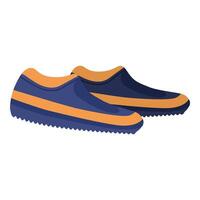 elegante azul y naranja zapatillas ilustración vector