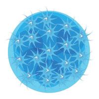 Abstract blue snowflake sphere illustration vector