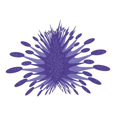 Abstract blue spikey sphere design