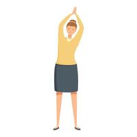 Office worker doing yoga stretch break vector