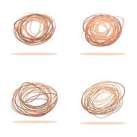 Tumbleweed icons set cartoon . Various dry tumbleweed grass vector