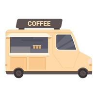 Mobile coffee cart illustration vector