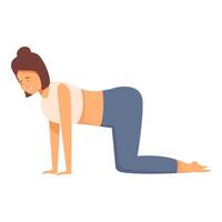 Woman practicing table pose yoga illustration vector