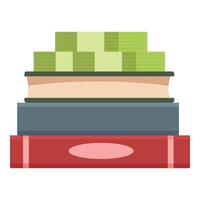 Stack of colorful books illustration vector