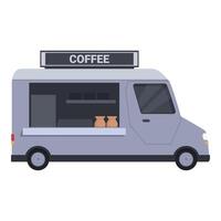 Mobile coffee truck illustration vector