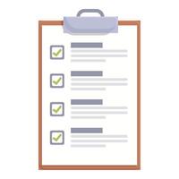 Clip board with checklist icon vector