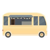 Vintage cartoon camper van illustration vector