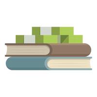 Stack of colorful books illustration vector