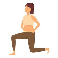 Young woman performing a yoga stretch vector