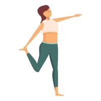 joven mujer practicando yoga actitud vector