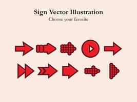 ui icon sign app set arrow cartoon simple line drawing digital business web illustration interface vector