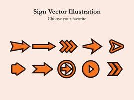 ui icon sign app set arrow cartoon simple line drawing digital business web illustration interface vector