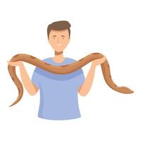 hombre participación un serpiente ilustración vector