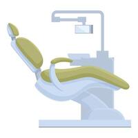 graphic of a sleek, professional dentist's chair with equipment vector