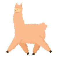 Adorable and simple illustration of a cartoon llama, perfect for children's designs vector