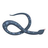 Stylized graphic of a grey serpent with blue spots, isolated on white vector