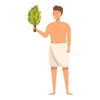 Man in a toga holding a leaf vector