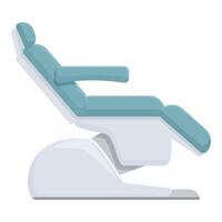 Flat design illustration of an empty, contemporary dental chair vector