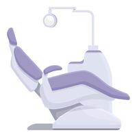 ilustración de un pulcro, contemporáneo dental silla en un clínica ajuste vector