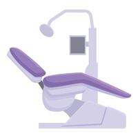 graphic of contemporary dental chair equipment in a clinic vector