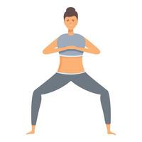 Woman practicing yoga pose illustration vector