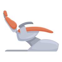 Modern orange dentist chair illustration vector