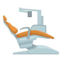 Digital illustration of a contemporary, comfortable dentist chair with equipment vector