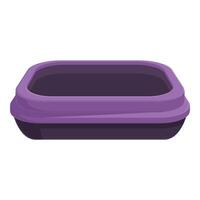 Purple plastic food container illustration vector