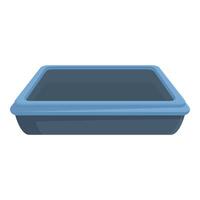 Blue plastic storage container illustration vector