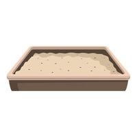 Cartoon illustration of a sandbox vector