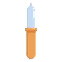 graphic of a colorful dropper, commonly used for medicine or laboratory work vector