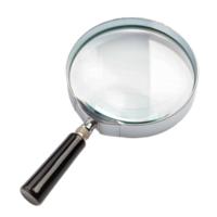 magnifying glass on transparent background png