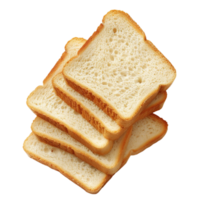 Generated AI sliced bread on transparent background png