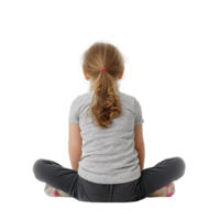 Generated AI a little girl sitting in the middle of the floor on transparent background png