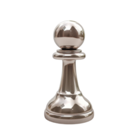 généré ai une argent échecs pièce isolé sur transparent Contexte png