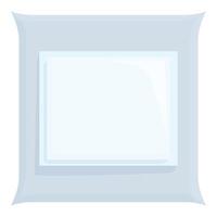 Simple modern picture frame on white background vector