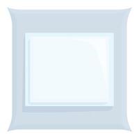 Simple modern picture frame on white background vector